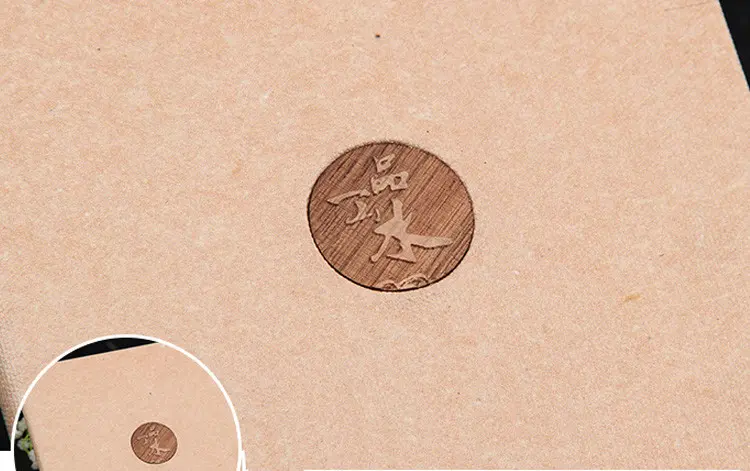 蝴蝶精裝麻布彩印鑲木logo菜單 圖 2