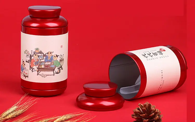 圓形突蓋茶葉鐵罐 圖 3
