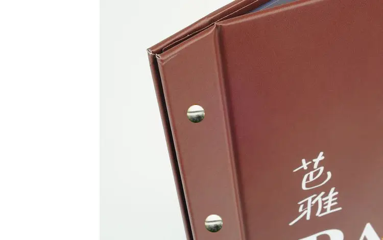 外銅釘彩色印刷活頁菜單 圖 2
