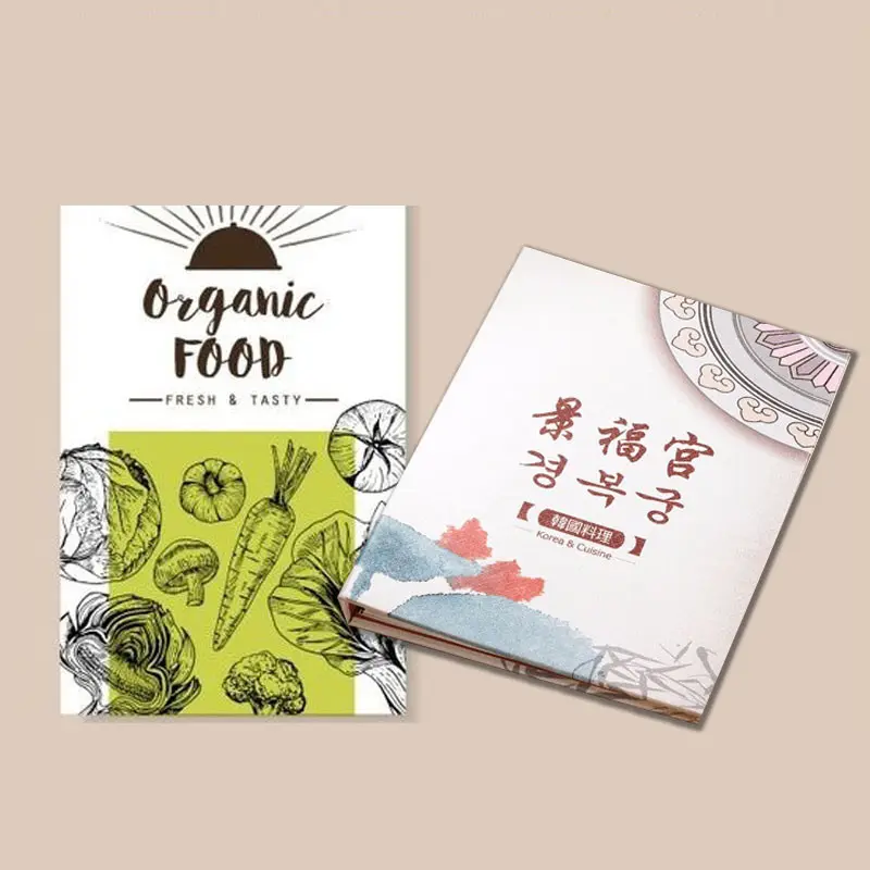 硬殼皮革彩印活頁夾菜單
