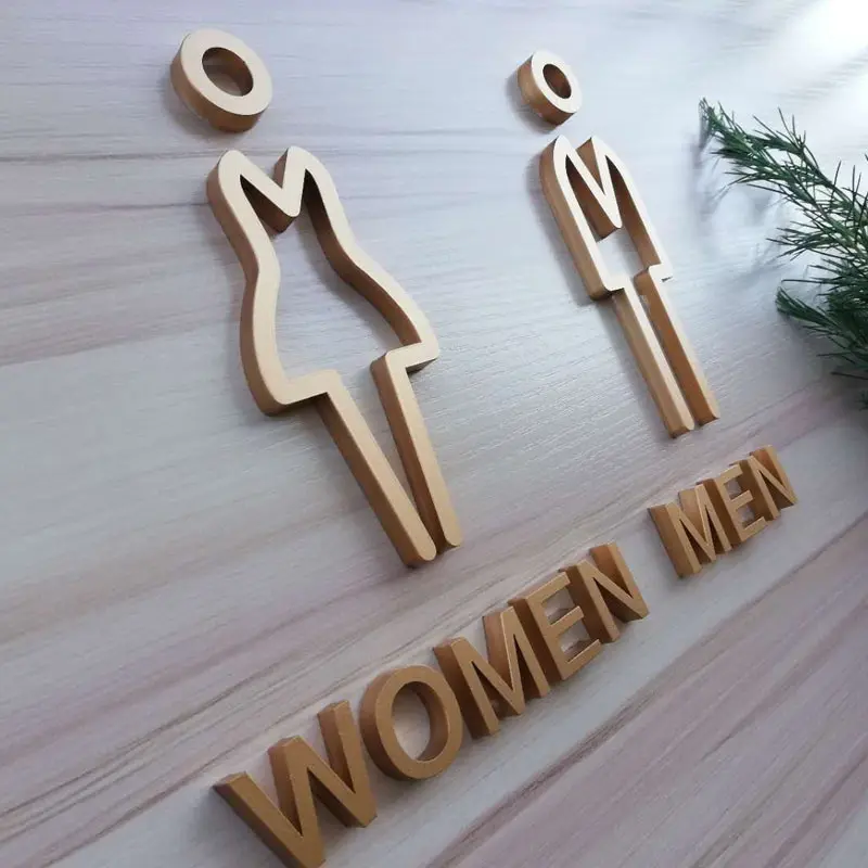 立體壓克力男女廁標識